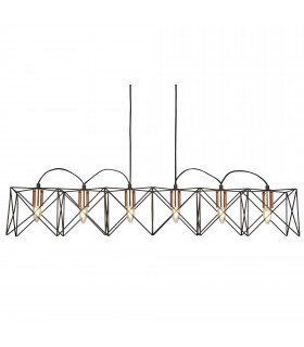 plafonnier ventilateur vintage 2 ampoules e27 max 60w brun patiné