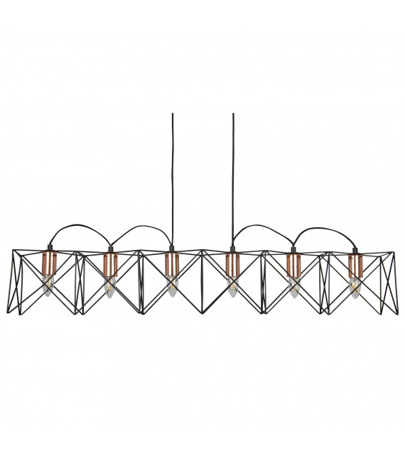plafonnier ventilateur vintage 2 ampoules e27 max 60w brun patiné