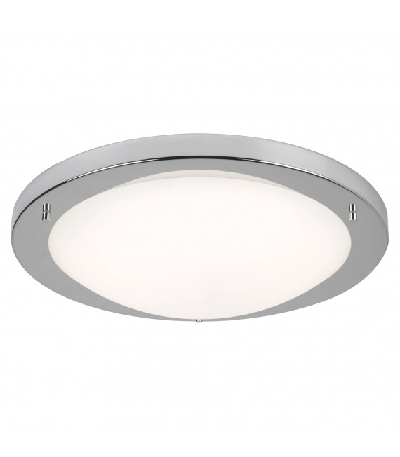 Plafoniera 41 cm Led Flush, in cromo e vetro