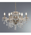 Applique Paris, laiton antique et cristal, 2 ampoules