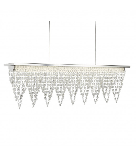 Plafón Willow de 73 cm, en cromo y acrílico