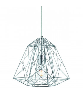 1-Licht Pendelleuchte Geometric Cage, in Chrom
