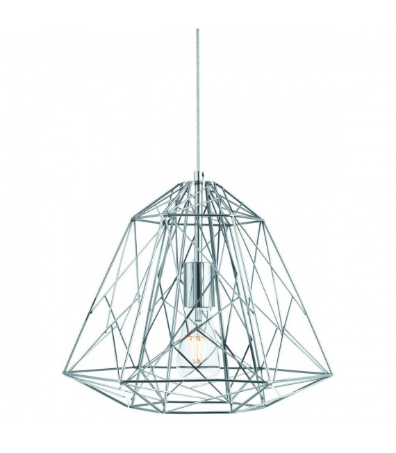 Lámpara colgante 1 luz Geometric Cage, en cromo