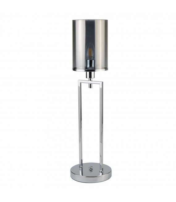 Catalina Wandleuchte, Chrom und Rauchglas, 1 Glühbirne