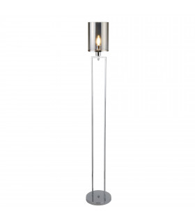Catalina Lampe, Chrom und Rauchglas