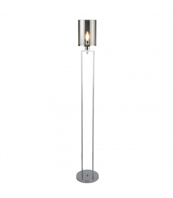 Lampada Catalina, cromo e vetro fumé