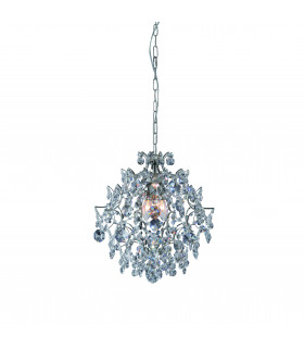 ROSENDAL Plafón de cristal cromo 3 bombillas