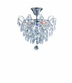 Plafonnier en cristal ROSENDAL chromé 3 ampoules