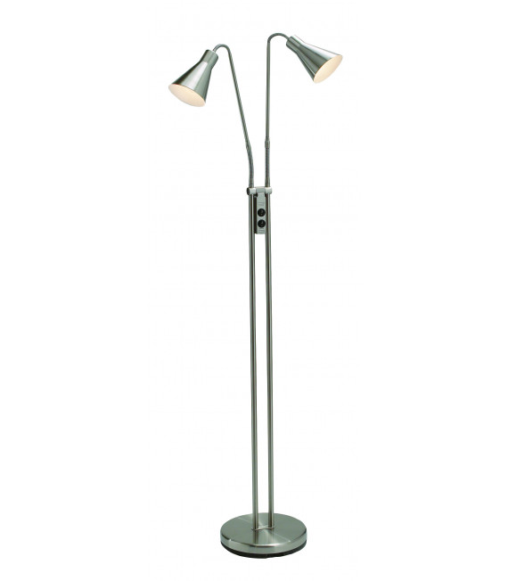 ODENSE Gray floor lamp 2 bulbs