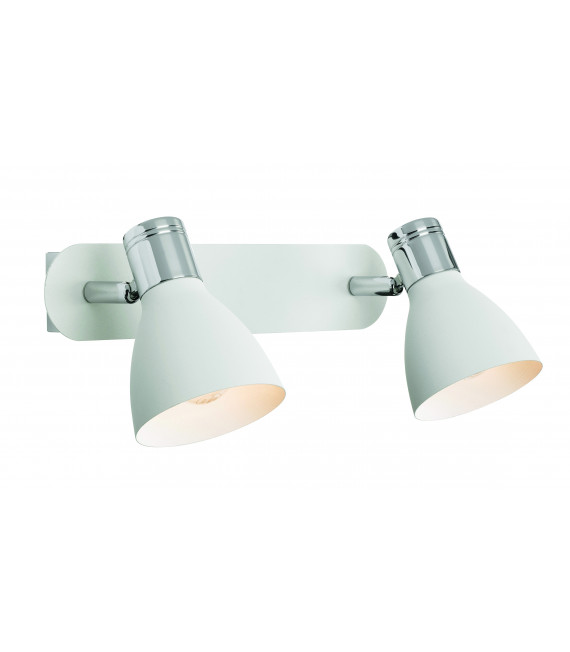 HUSEBY aplique de cromo 2 bombillas