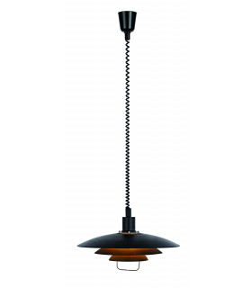 KIRKENES Lampada da soffitto nera