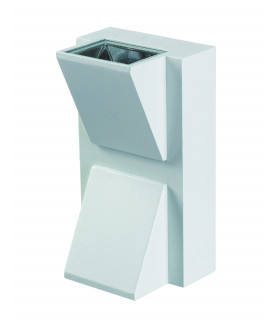 CARINA white garden wall light 2 bulbs