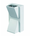 CARINA white garden wall light 2 bulbs