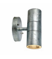 DAN Galvanized garden wall light 2 bulbs