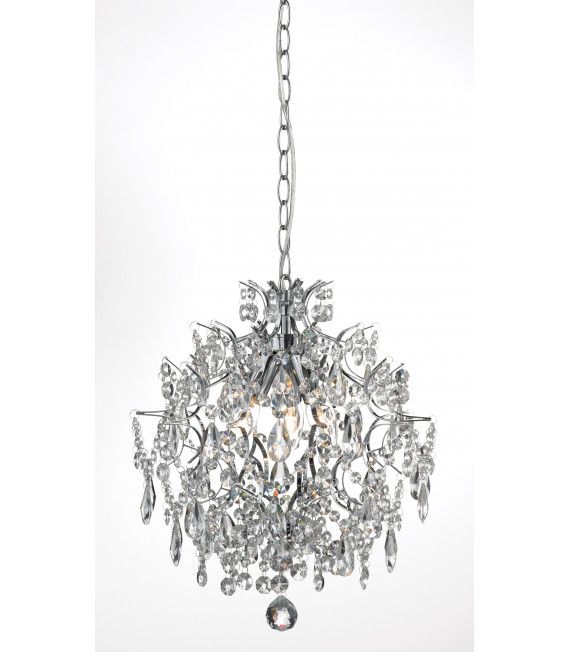 HÄRINGE Plafón de cristal cromo 3 bombillas