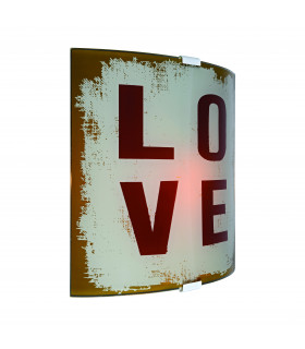 LOVE white wall light 1 bulb