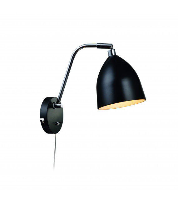 Applique murale FREDRIKSHAMN Noire 1 ampoule