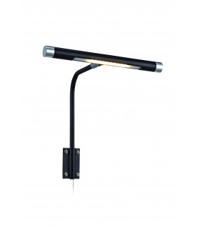 MONET aplique negro 1 bombilla