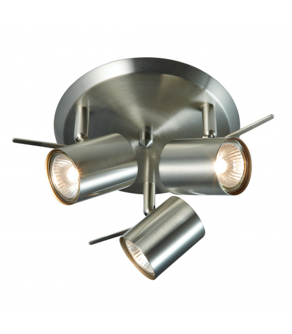 Lampada da soffitto a LED HYSSNA in acciaio a 3 lampadine
