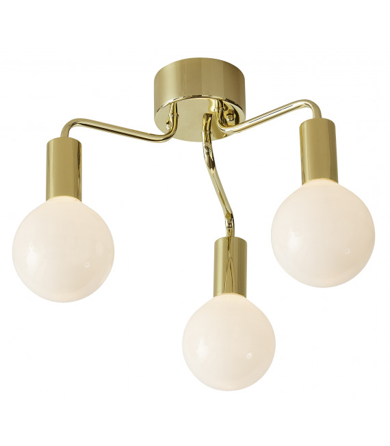 STORIA Plafoniera in ottone 3 lampadine