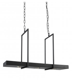 VASSOIO plafoniera nera 3 lampadine