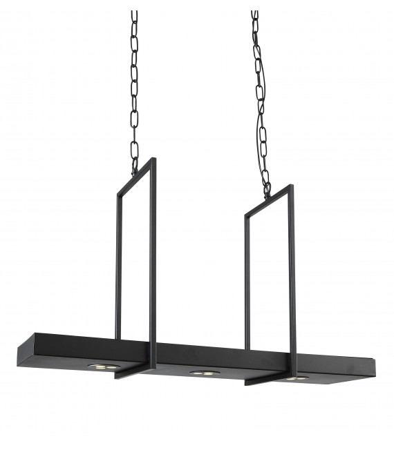 TRAY black ceiling light 3 bulbs
