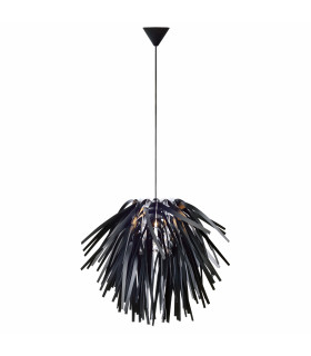 FLORA Plafón negro 1 bombilla