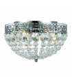 SAXHOLM crystal ceiling light chrome 2 bulbs