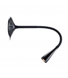 Lampada da parete nera SNAKE 1 lampadina