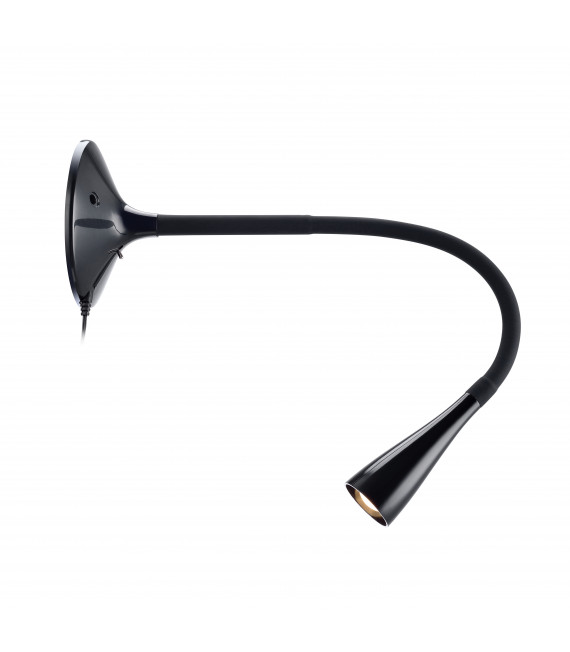 Lampada da parete nera SNAKE 1 lampadina