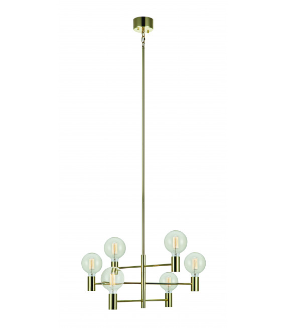 Plafonnier CAPITAL Laiton 6 ampoules
