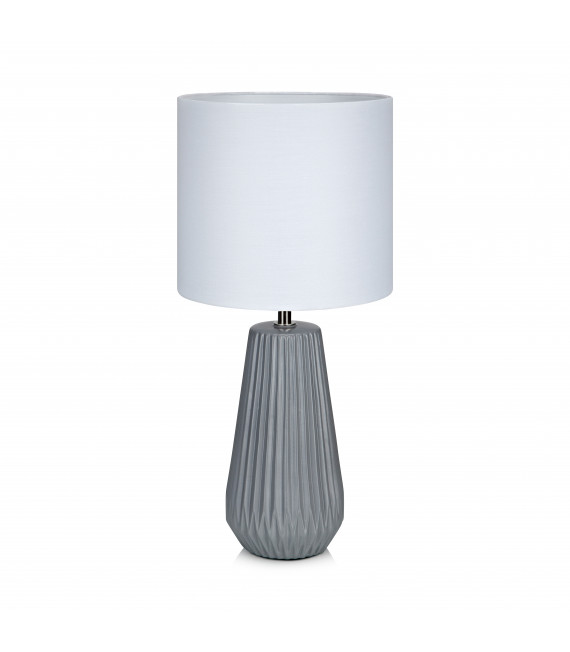 NICCI Tischlampe grau 1 Glühbirne