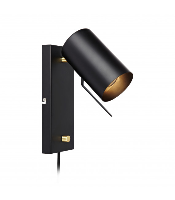 CARRIE Noire Applique 1 lampadina