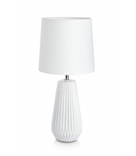 NICCI weiße Tischlampe 1 Glühbirne