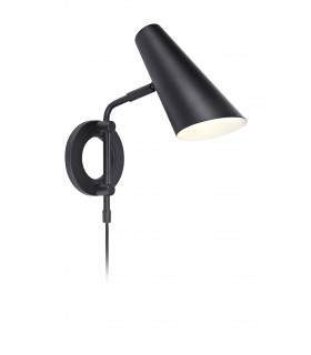 CAL negro aplique 1 bombilla