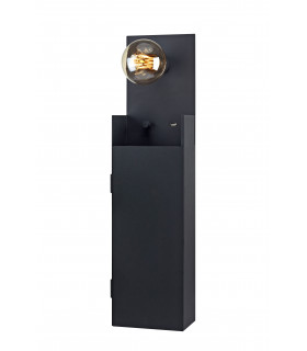 COMBO Schwarze Wandleuchte 1 Glühbirne
