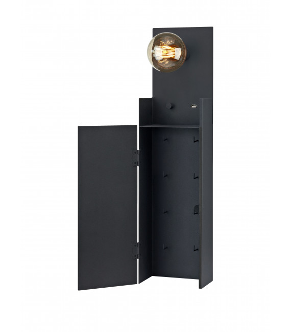 COMBO Applique nera 1 lampadina