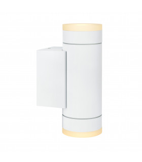 NOVA white garden wall light 2 bulbs