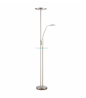 FRIEND floor lamp in steel 2 bulbs