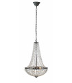 Crystal ceiling light GRÄNSÖ Black 2 bulbs