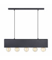 Ceiling light COUTURE Black 5 bulbs