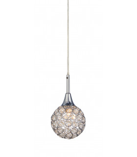 1-Licht Chrom CORA Kristall Pendelleuchte