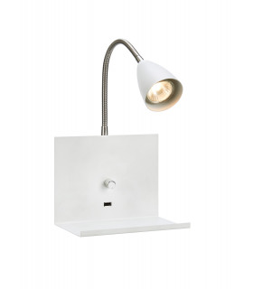 Applique murale LOGI blanche 1 ampoule