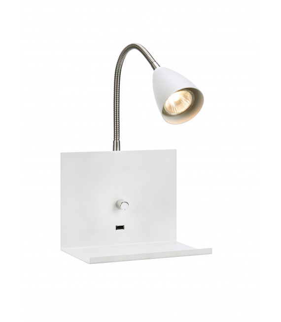 Applique murale LOGI blanche 1 ampoule