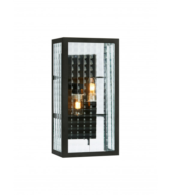 FULHAM bathroom wall light black 2 bulbs