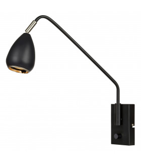 Applique murale BIKE Noire 1 ampoule