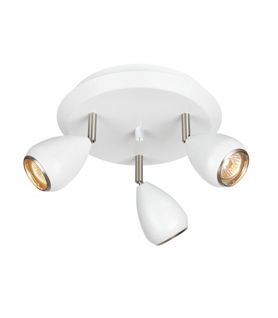 BIKE white ceiling light 3 bulbs