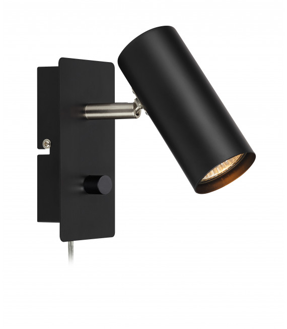 BARCELLONA Applique nera 1 lampadina
