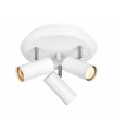 BARCELONA white ceiling light 3 bulbs