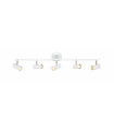 BARCELONA white ceiling lamp 5 bulbs